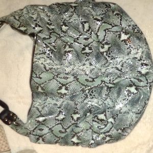 *Like New* Avon Mark Shoulder Blue Snakeskin Bag